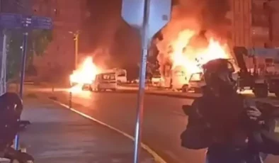 Tartıştığı kız arkadaşı ile annesinin araçlarını kundakladı